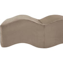  Color_Taupe -- Wave Taupe Velvet Upholstered Bench IMAGE 10