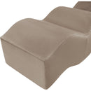  Color_Taupe -- Wave Taupe Velvet Upholstered Bench IMAGE 11