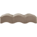  Color_Taupe -- Wave Taupe Velvet Upholstered Bench IMAGE 4
