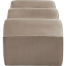  Color_Taupe -- Wave Taupe Velvet Upholstered Bench IMAGE 5