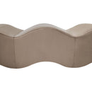 Meridian Wave Taupe Velvet Bench IMAGE 8