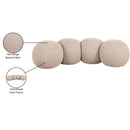  Color_Beige -- Meridian Apollo Boucle Fabric Upholstered Bench IMAGE 10