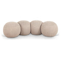  Color_Beige -- Meridian Apollo Boucle Fabric Upholstered Bench IMAGE 1
