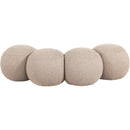  Color_Beige -- Meridian Apollo Boucle Fabric Upholstered Bench IMAGE 4