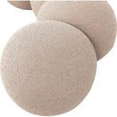 Meridian Apollo Beige Boucle Fabric Bench IMAGE 7
