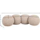  Color_Beige -- Meridian Apollo Boucle Fabric Upholstered Bench IMAGE 9