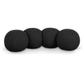  Color_Black -- Apollo Black Boucle Fabric Upholstered Bench IMAGE 1