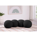  Color_Black -- Apollo Black Boucle Fabric Upholstered Bench IMAGE 2