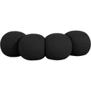  Color_Black -- Apollo Black Boucle Fabric Upholstered Bench IMAGE 4