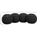  Color_Black -- Apollo Black Boucle Fabric Upholstered Bench IMAGE 9