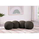 Meridian Apollo Brown Boucle Fabric Bench IMAGE 2