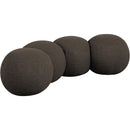 Meridian Apollo Brown Boucle Fabric Bench IMAGE 3