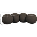  Color_Brown -- Apollo Brown Boucle Fabric Upholstered Bench IMAGE 9