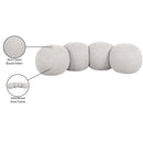  Color_Cream -- Apollo Cream Boucle Fabric Upholstered Bench IMAGE 10