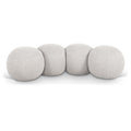  Color_Cream -- Apollo Cream Boucle Fabric Upholstered Bench IMAGE 1