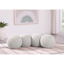 Color_Cream -- Apollo Cream Boucle Fabric Upholstered Bench IMAGE 2
