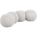  Color_Cream -- Apollo Cream Boucle Fabric Upholstered Bench IMAGE 3