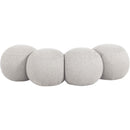  Color_Cream -- Apollo Cream Boucle Fabric Upholstered Bench IMAGE 4