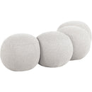  Color_Cream -- Apollo Cream Boucle Fabric Upholstered Bench IMAGE 6