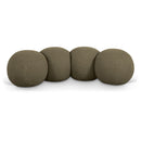 Meridian Apollo Olive Boucle Fabric Bench IMAGE 1