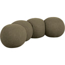  Color_Olive -- Apollo Olive Boucle Fabric Upholstered Bench IMAGE 3