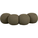  Color_Olive -- Apollo Olive Boucle Fabric Upholstered Bench IMAGE 4