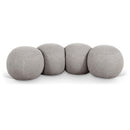Meridian Apollo Taupe Boucle Fabric Bench IMAGE 1