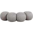  Color_Taupe -- Apollo Taupe Boucle Fabric Upholstered Bench IMAGE 4