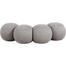 Meridian Apollo Taupe Boucle Fabric Bench IMAGE 4