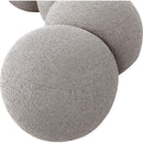 Meridian Apollo Taupe Boucle Fabric Bench IMAGE 7