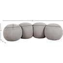  Color_Taupe -- Apollo Taupe Boucle Fabric Upholstered Bench IMAGE 9