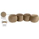 Meridian Apollo Beige Velvet Bench IMAGE 10