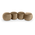  Color_Beige -- Meridian Apollo Velvet Upholstered Bench IMAGE 1
