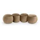  Color_Beige -- Meridian Apollo Velvet Upholstered Bench IMAGE 1