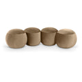 Meridian Apollo Beige Velvet Bench IMAGE 1