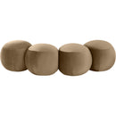  Color_Beige -- Meridian Apollo Velvet Upholstered Bench IMAGE 4
