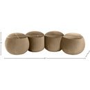  Color_Beige -- Meridian Apollo Velvet Upholstered Bench IMAGE 9
