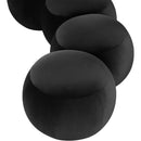  Color_Black -- Apollo Black Velvet Upholstered Bench IMAGE 7