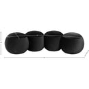  Color_Black -- Apollo Black Velvet Upholstered Bench IMAGE 9