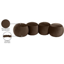  Color_Brown -- Apollo Brown Velvet Upholstered Bench IMAGE 10