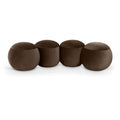  Color_Brown -- Apollo Brown Velvet Upholstered Bench IMAGE 1