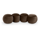  Color_Brown -- Apollo Brown Velvet Upholstered Bench IMAGE 1