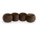 Meridian Apollo Brown Velvet Bench IMAGE 1