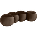  Color_Brown -- Apollo Brown Velvet Upholstered Bench IMAGE 3