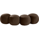  Color_Brown -- Apollo Brown Velvet Upholstered Bench IMAGE 4