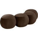 Meridian Apollo Brown Velvet Bench IMAGE 6