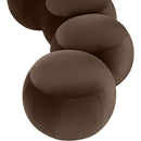  Color_Brown -- Apollo Brown Velvet Upholstered Bench IMAGE 7