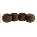 Meridian Apollo Brown Velvet Bench IMAGE 9