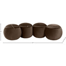  Color_Brown -- Apollo Brown Velvet Upholstered Bench IMAGE 9