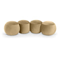 Color_Camel -- Apollo Camel Velvet Upholstered Bench IMAGE 1
